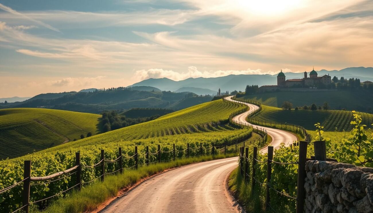 strada vino Piemonte