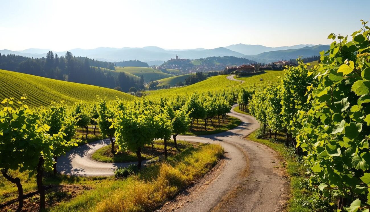 strada vino Piemonte