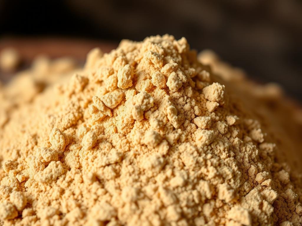 A close-up of a handful of premium chestnut flour, its warm, earthy hues and fine, powdery texture filling the frame. The lighting is soft and natural, accentuating the subtlety of the flour's color variations. The background is blurred, placing the focus entirely on the product and its quality. The image conveys a sense of artisanal craftsmanship and traditional Tuscan heritage, aligning perfectly with the section on the product's information and commercial aspects. A close-up of a handful of premium chestnut flour, its warm, earthy hues and fine, powdery texture filling the frame. The lighting is soft and natural, accentuating the subtlety of the flour's color variations. The background is blurred, placing the focus entirely on the product and its quality. The image conveys a sense of artisanal craftsmanship and traditional Tuscan heritage, aligning perfectly with the section on the product's information and commercial aspects.