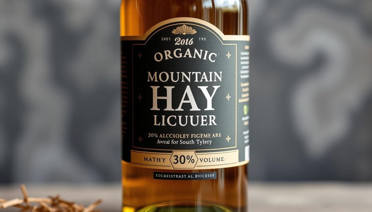 Genera un'immagine del Liquore al Fieno Montano Biologico dell'Alto Adige 30% vol.