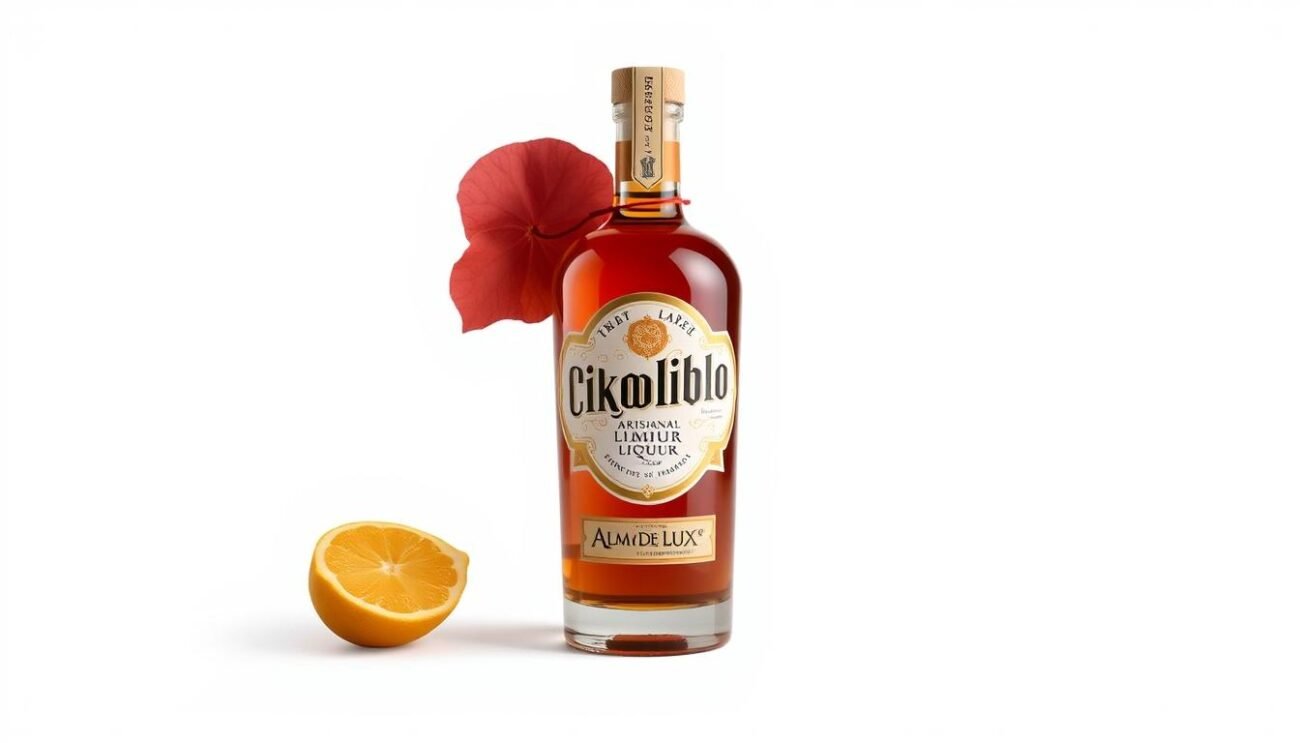 Genera un'immagine di Ciokodiablo, il liquore artigianale di Alma De Lux, con una bottiglia elegante e personalizzabile. Genera un'immagine di Ciokodiablo, il liquore artigianale di Alma De Lux, con una bottiglia elegante e personalizzabile.