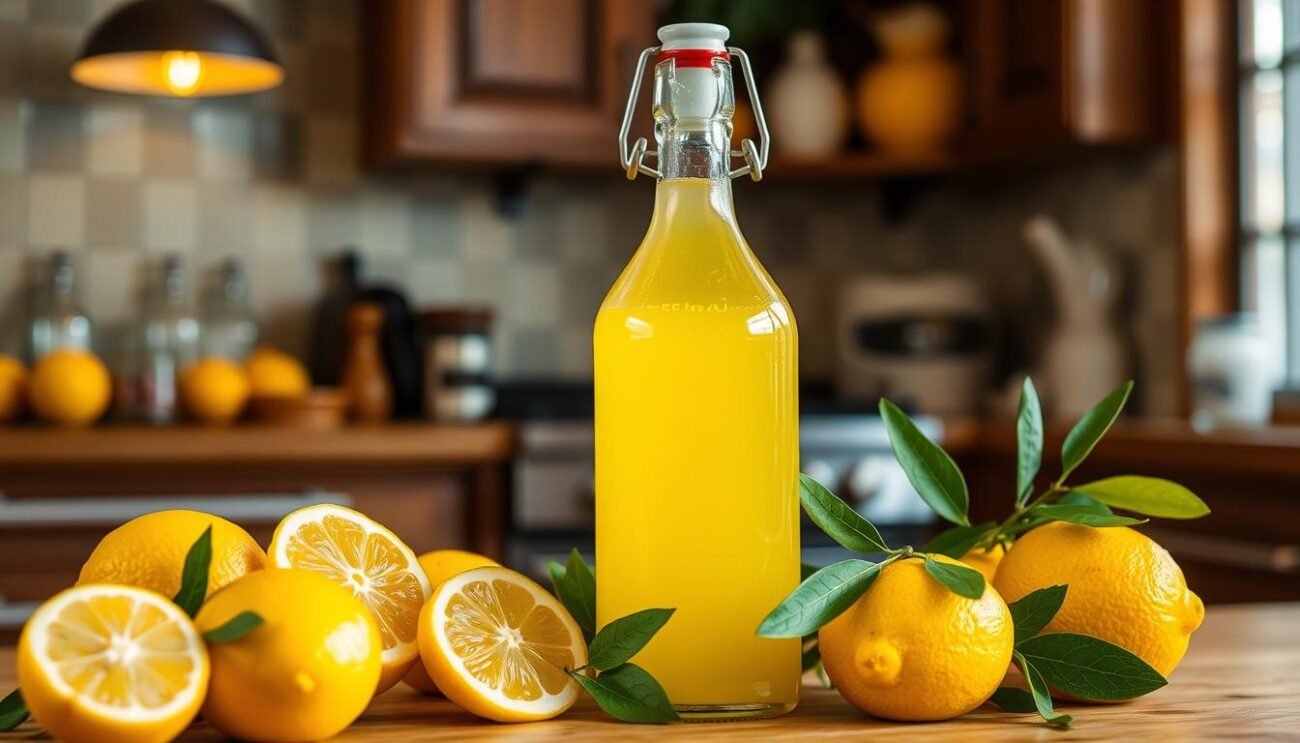 Immagine di un limoncello fatto in casa