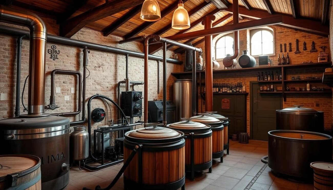 Immagine di una distilleria italiana che produce rum artigianale