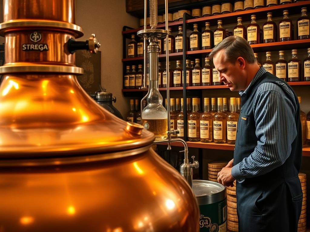 Processo di distillazione Liquore Strega