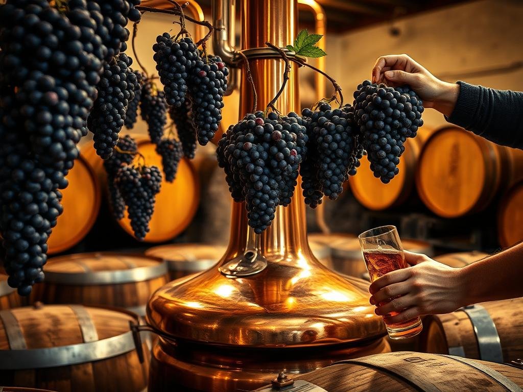 Processo di produzione Grappa Monovitigno Processo di produzione Grappa Monovitigno