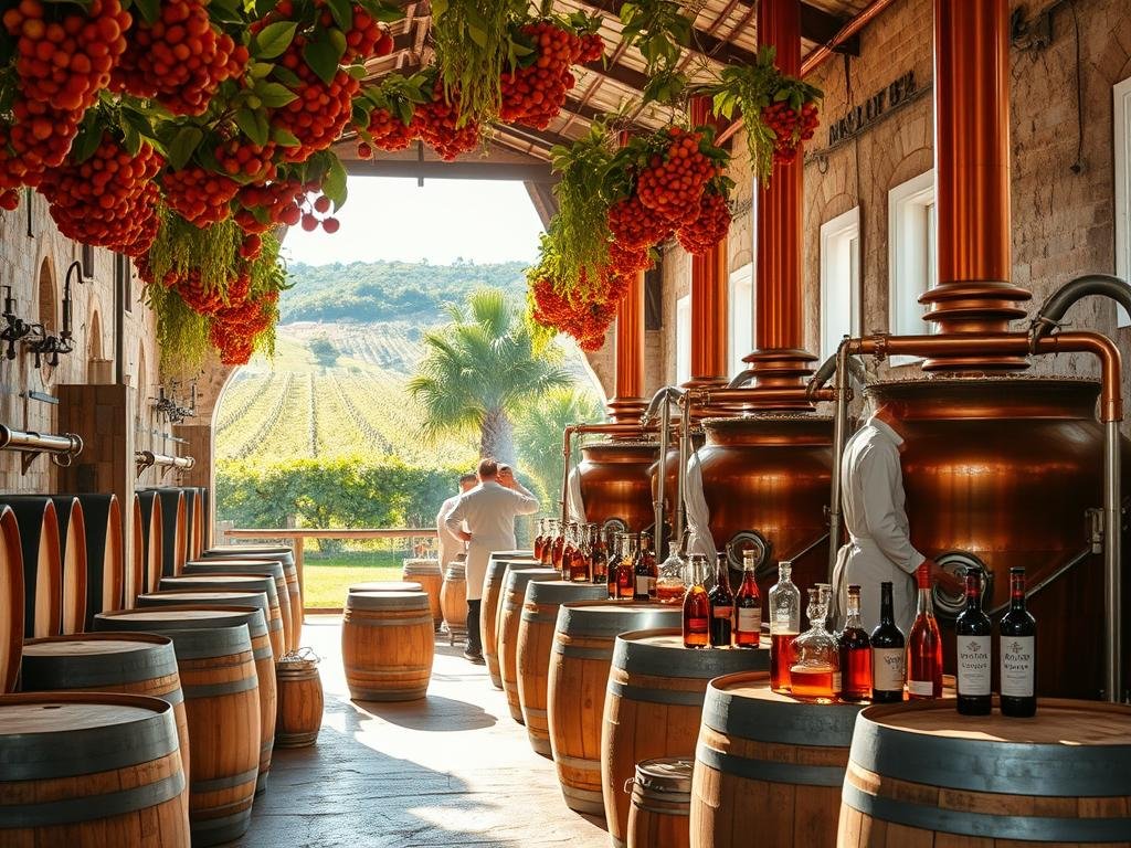 Processo di produzione acquavite