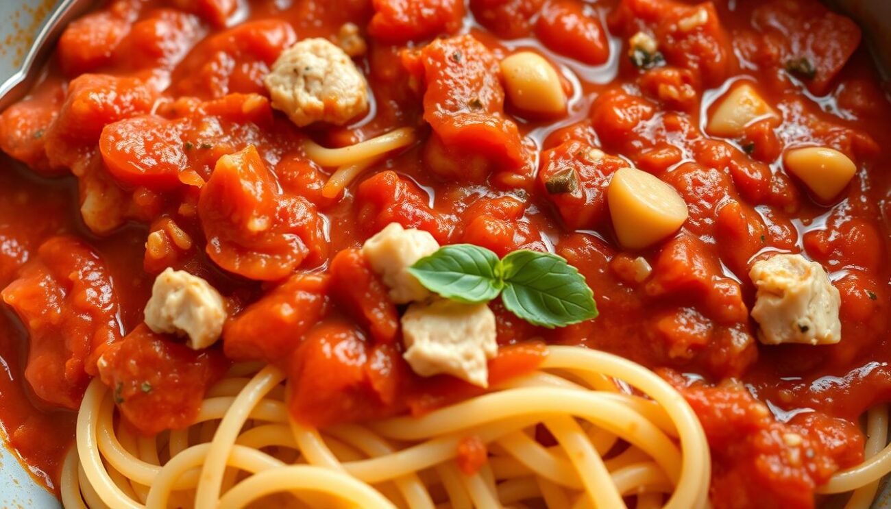 sugo di pomodoro e tonno