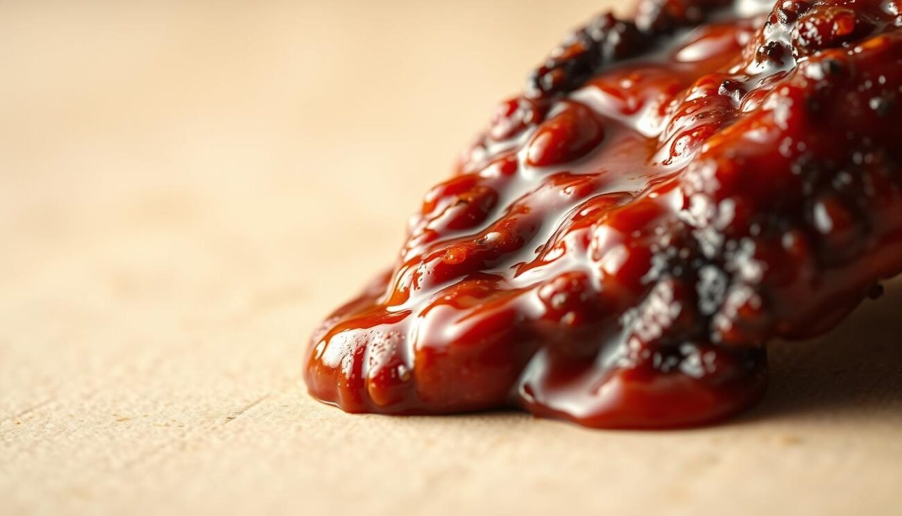 An image of a wet marinade, showcasing the glistening, richly-colored liquid against a neutral background. Captured with a macro lens, the frame focuses on the dynamic textures and hues of the marinade, emphasizing its viscosity and depth of flavor. Soft, warm lighting illuminates the scene, casting gentle shadows that accentuate the marinade's alluring, viscous nature. The overall mood is one of culinary anticipation, inviting the viewer to imagine the tender, flavorful meat that will emerge from this marinade. An image of a wet marinade, showcasing the glistening, richly-colored liquid against a neutral background. Captured with a macro lens, the frame focuses on the dynamic textures and hues of the marinade, emphasizing its viscosity and depth of flavor. Soft, warm lighting illuminates the scene, casting gentle shadows that accentuate the marinade's alluring, viscous nature. The overall mood is one of culinary anticipation, inviting the viewer to imagine the tender, flavorful meat that will emerge from this marinade.