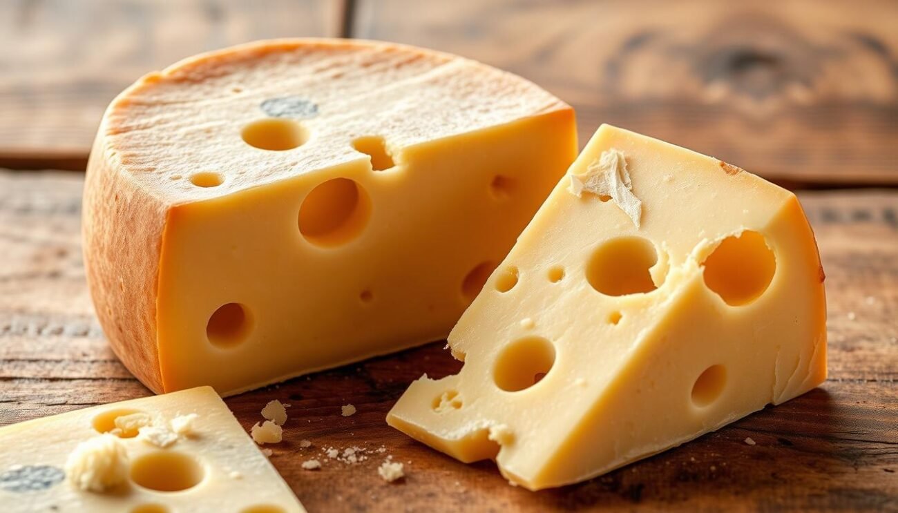 Genera un'immagine del formaggio svizzero