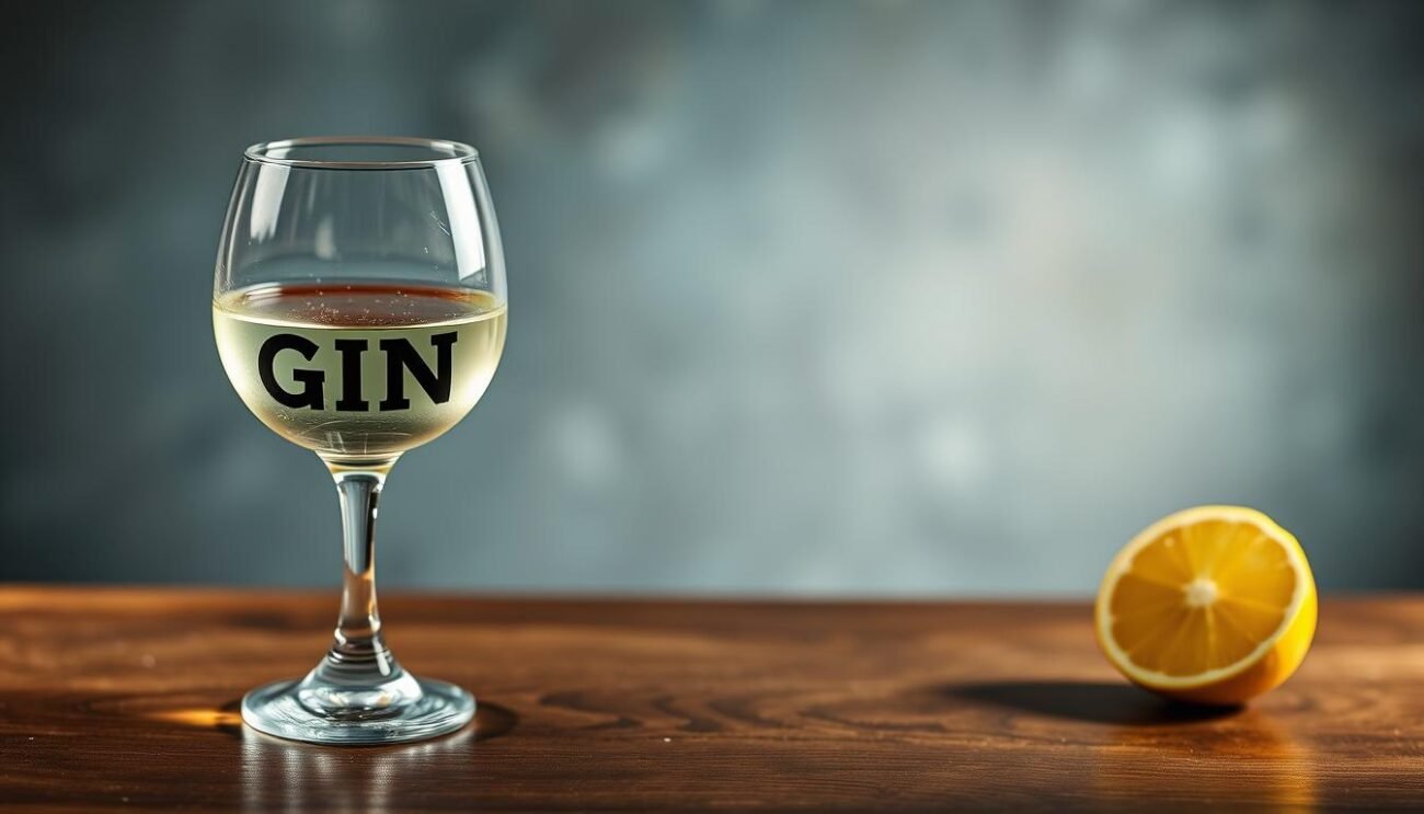 Genera un'immagine di GIN.IT con un bicchiere di degustazione