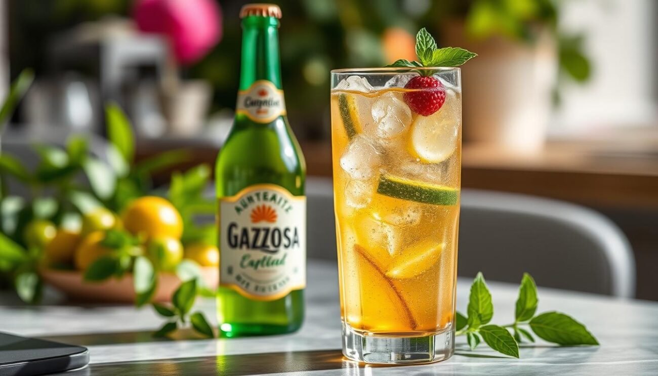 Immagina di sorseggiare una Gazzosa Siciliana autentica, preparata con ingredienti di alta qualità e una ricetta segreta.