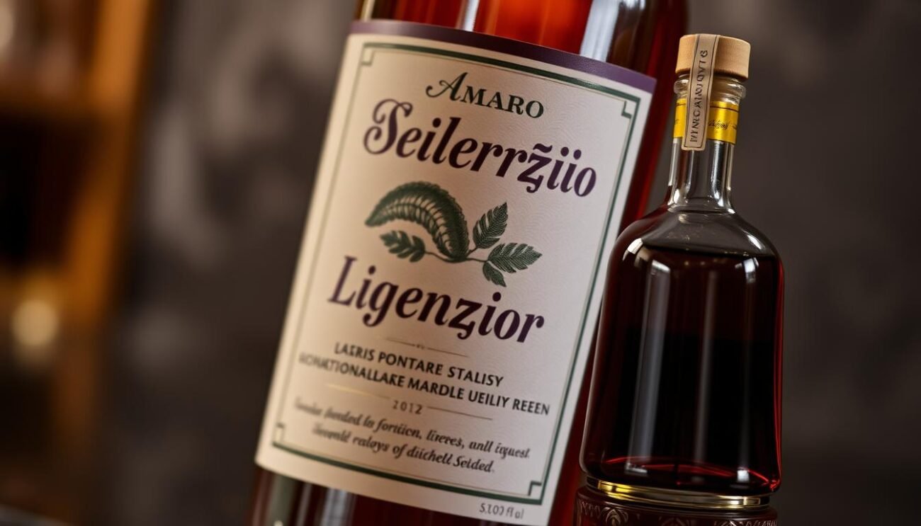 Immagina un liquore tradizionale italiano, preparato con cura e dedizione secondo una ricetta segreta dell'800: <img alt="Bottiglia di Amaro Silenzio">