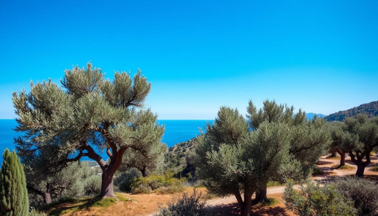 Immagina un paesaggio ligure con ulivi secolari Immagina un paesaggio ligure con ulivi secolari