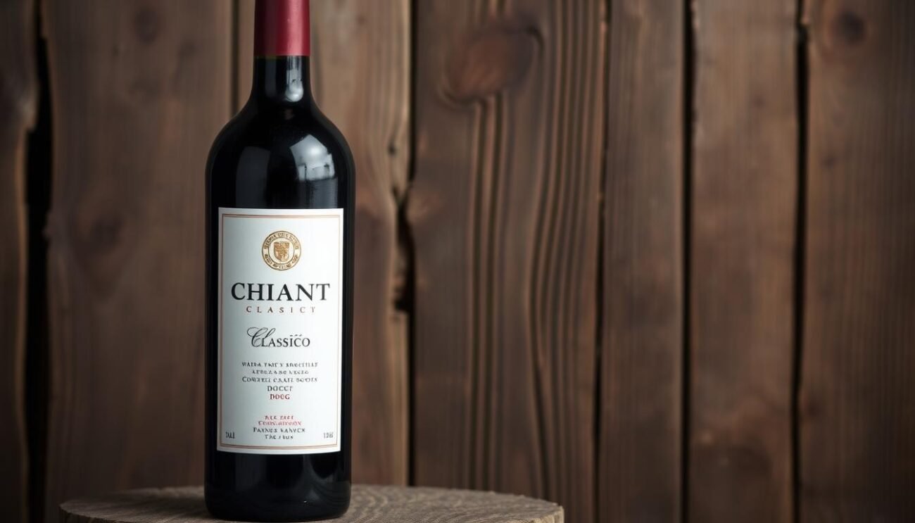 Immagine di una bottiglia di Chianti Classico DOCG