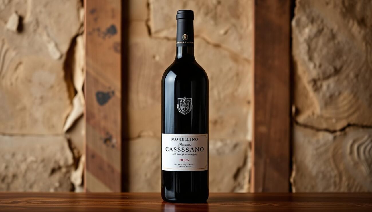 Immagine di una bottiglia di Morellino di Scansano DOCG
