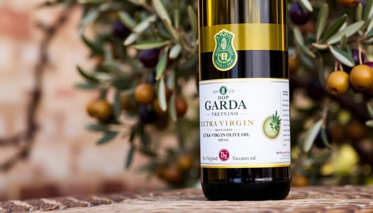 Immagine di una bottiglia di Olio Extravergine DOP Garda Trentino