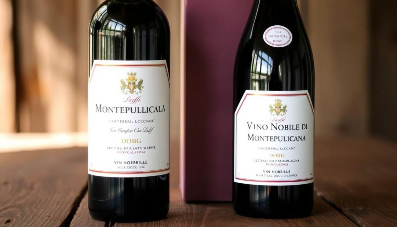 Immagine di una bottiglia di Vino Nobile di Montepulciano DOCG