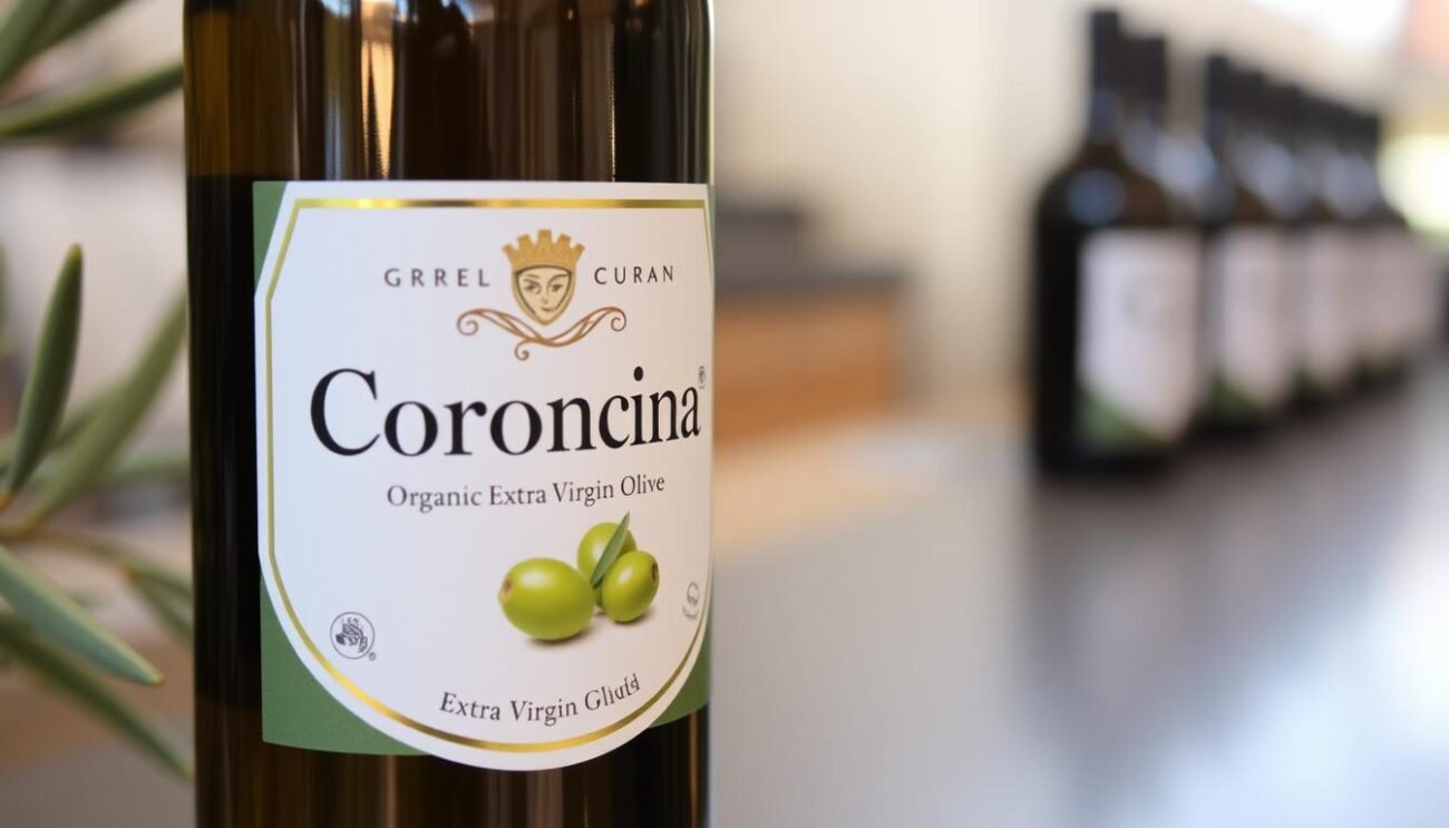 Immagine di una bottiglia di olio EVO biologico "Coroncina" Immagine di una bottiglia di olio EVO biologico "Coroncina"