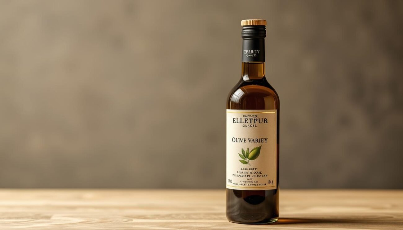 Immagine di una bottiglia di olio monovarietale d'eccezione Immagine di una bottiglia di olio monovarietale d'eccezione