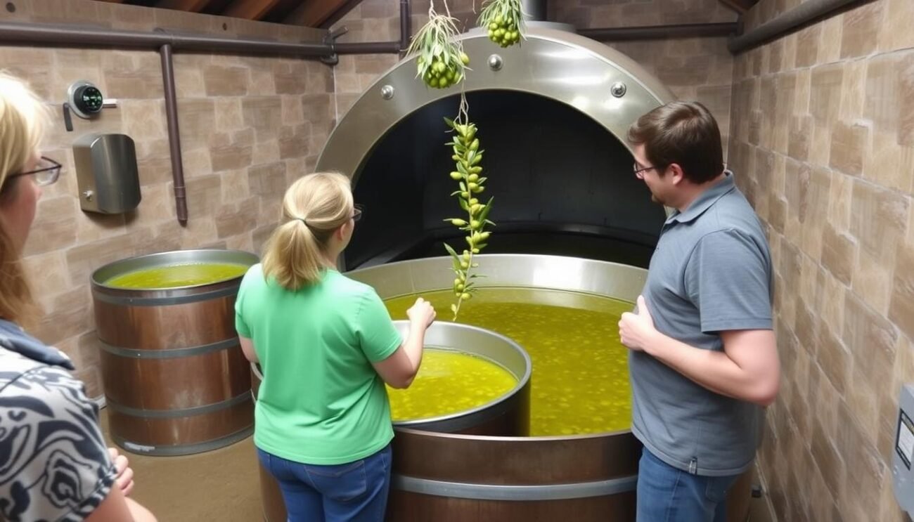 Immagine di una visita guidata al frantoio