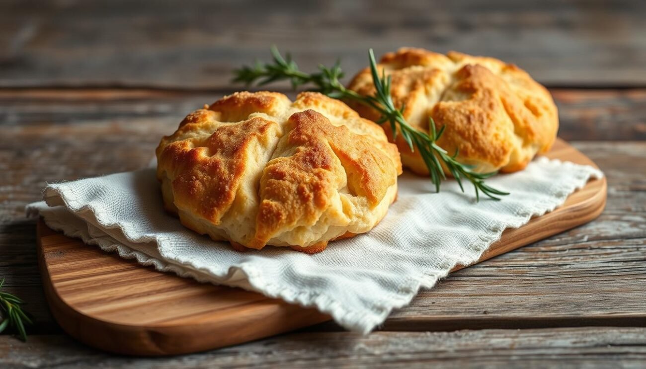 A warm and rustic still life featuring a classic Italian sailor's biscuit, or "galletta del marinaio", captured in a soft, natural light. The biscuit is situated on a weathered wooden surface, with a simple linen cloth and a few sprigs of rosemary or thyme adding a touch of Mediterranean flair. The composition is balanced and inviting, evoking the flavors and traditions of the Ligurian coastline. The image is shot from a slightly elevated angle, giving a sense of artisanal craftsmanship and rustic charm, perfectly complementing the "Gli ingredienti del Cappon Magro" section of the article. A warm and rustic still life featuring a classic Italian sailor's biscuit, or "galletta del marinaio", captured in a soft, natural light. The biscuit is situated on a weathered wooden surface, with a simple linen cloth and a few sprigs of rosemary or thyme adding a touch of Mediterranean flair. The composition is balanced and inviting, evoking the flavors and traditions of the Ligurian coastline. The image is shot from a slightly elevated angle, giving a sense of artisanal craftsmanship and rustic charm, perfectly complementing the "Gli ingredienti del Cappon Magro" section of the article.
