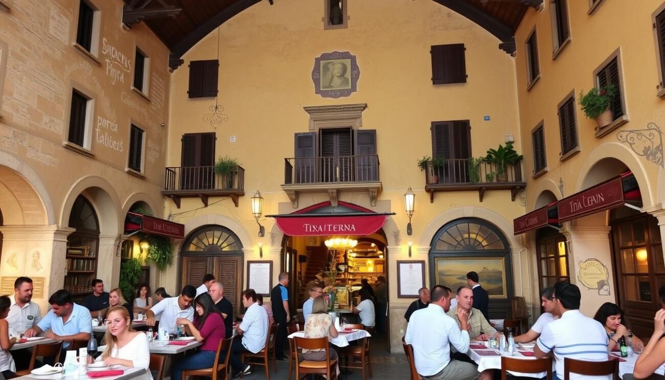 Immagina l'Antica Pizzeria Port'Alba nel 1738