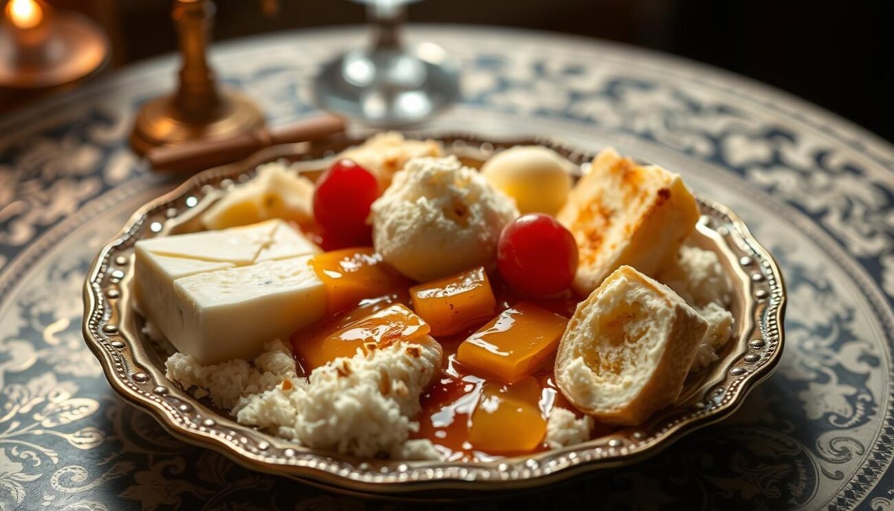 Immagina un dolce antico, consumato durante le feste di fine anno nell'antica Roma, con ingredienti come formaggio, miele e farina.
