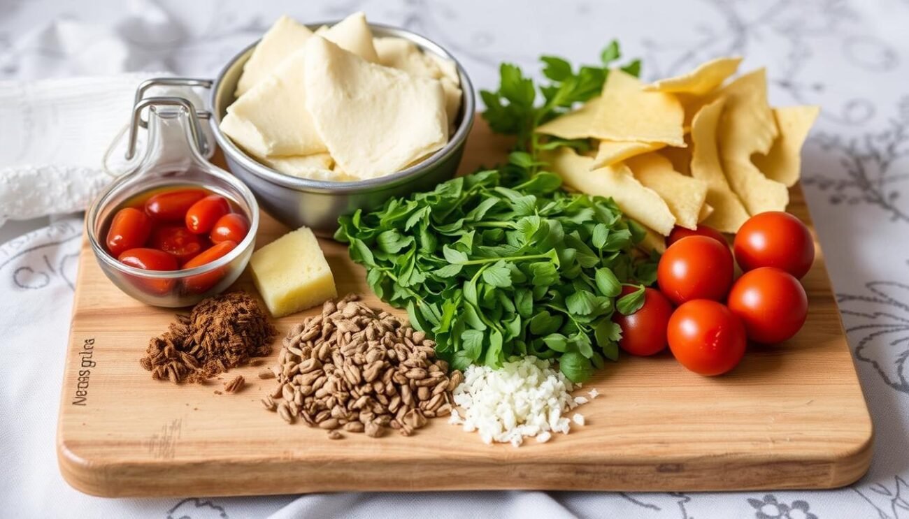 Immagine degli ingredienti per la torta al testo umbra Immagine degli ingredienti per la torta al testo umbra