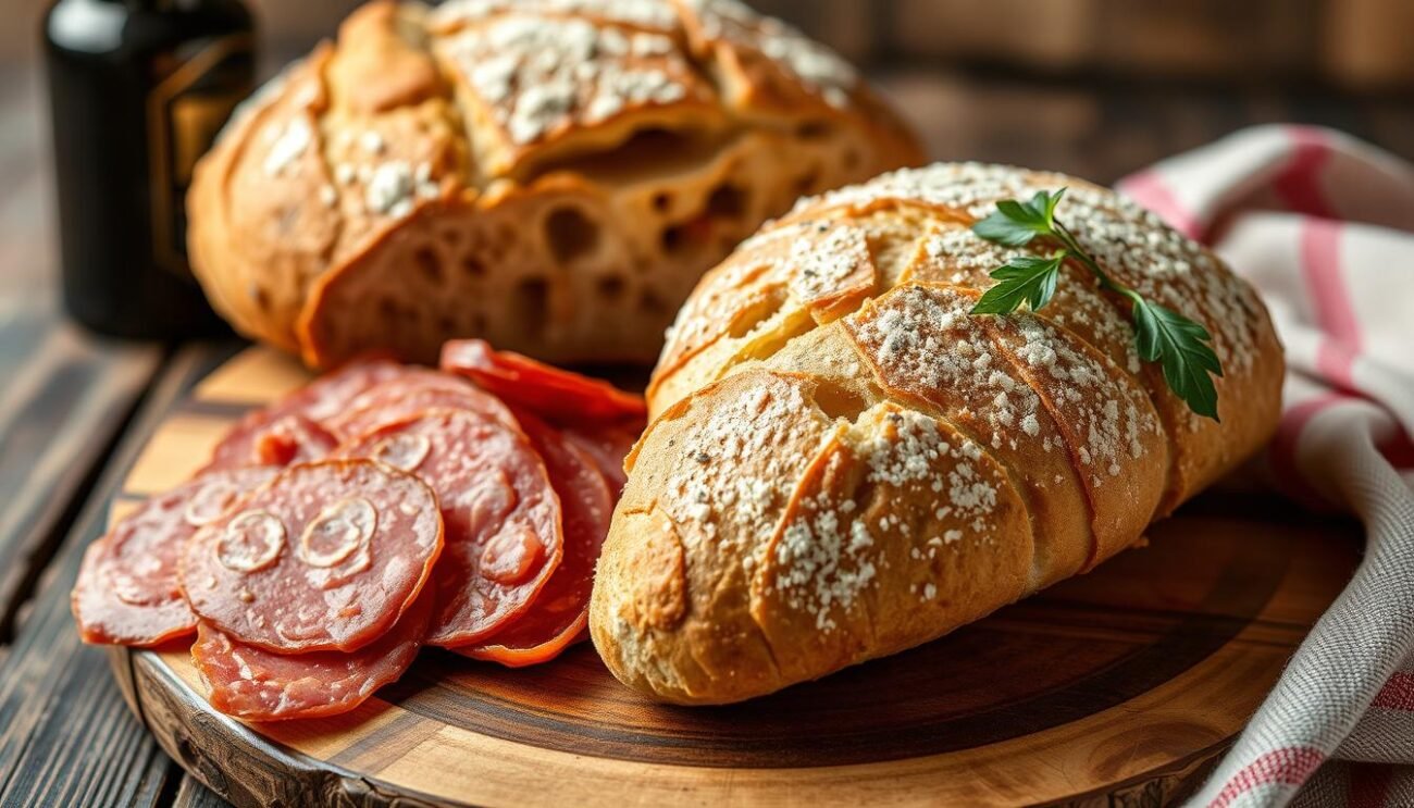 Immagine di Pane di Matera con Soppressata