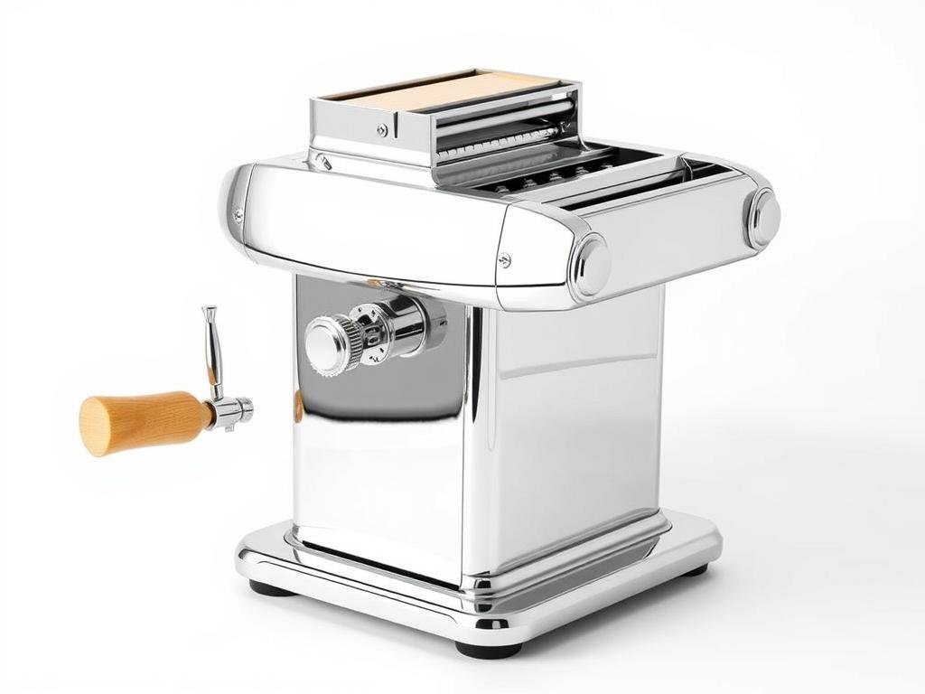 Macchina per pasta Marcato Atlas 150 Design in acciaio cromato con manovella e accessori