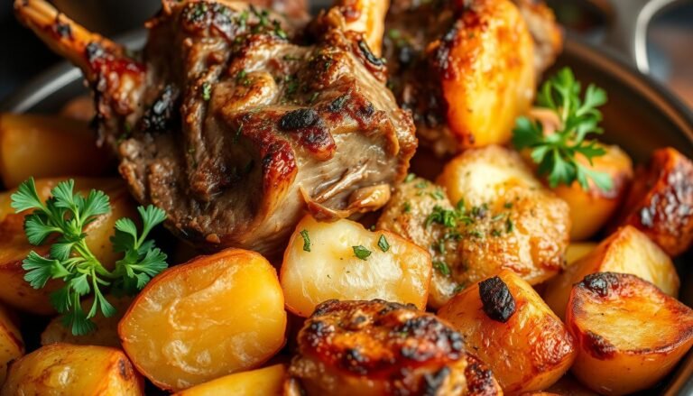 agnello al forno con patate