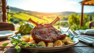 agnello con carciofi alla sarda