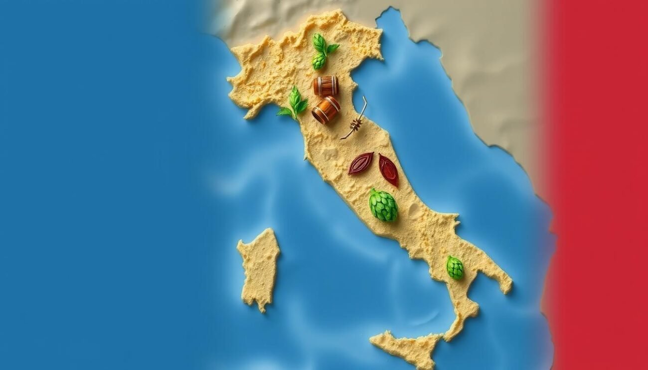 mappa dell'italia birra regione per regione