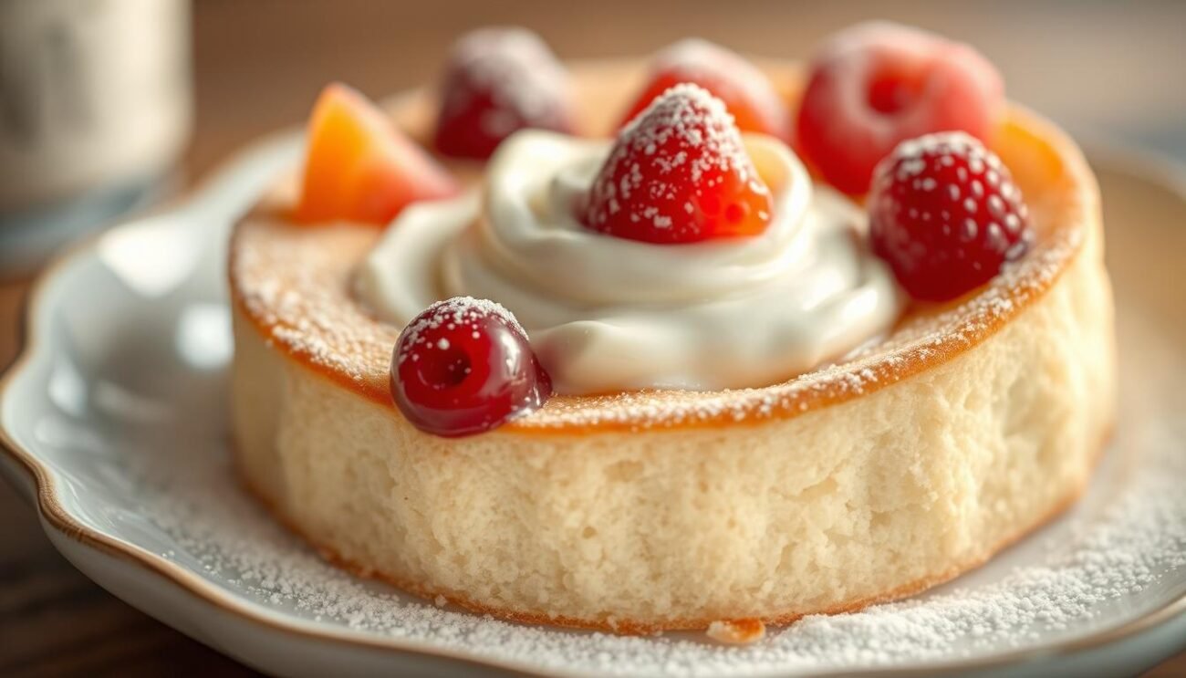 A delicate arrangement of creamy yogurt blended seamlessly into a delectable dessert. Soft, fluffy textures juxtapose with a light, airy sponge cake. Glistening fruit compote adds pops of vibrant color, while a dusting of confectioner's sugar lends a delicate finishing touch. Warm, diffused lighting casts a hazy, inviting glow, creating an artisanal, homemade aesthetic. Captured from a slightly elevated angle, the dessert appears artfully plated, highlighting its nutritious yogurt-based properties and mouthwatering allure. A delicate arrangement of creamy yogurt blended seamlessly into a delectable dessert. Soft, fluffy textures juxtapose with a light, airy sponge cake. Glistening fruit compote adds pops of vibrant color, while a dusting of confectioner's sugar lends a delicate finishing touch. Warm, diffused lighting casts a hazy, inviting glow, creating an artisanal, homemade aesthetic. Captured from a slightly elevated angle, the dessert appears artfully plated, highlighting its nutritious yogurt-based properties and mouthwatering allure.