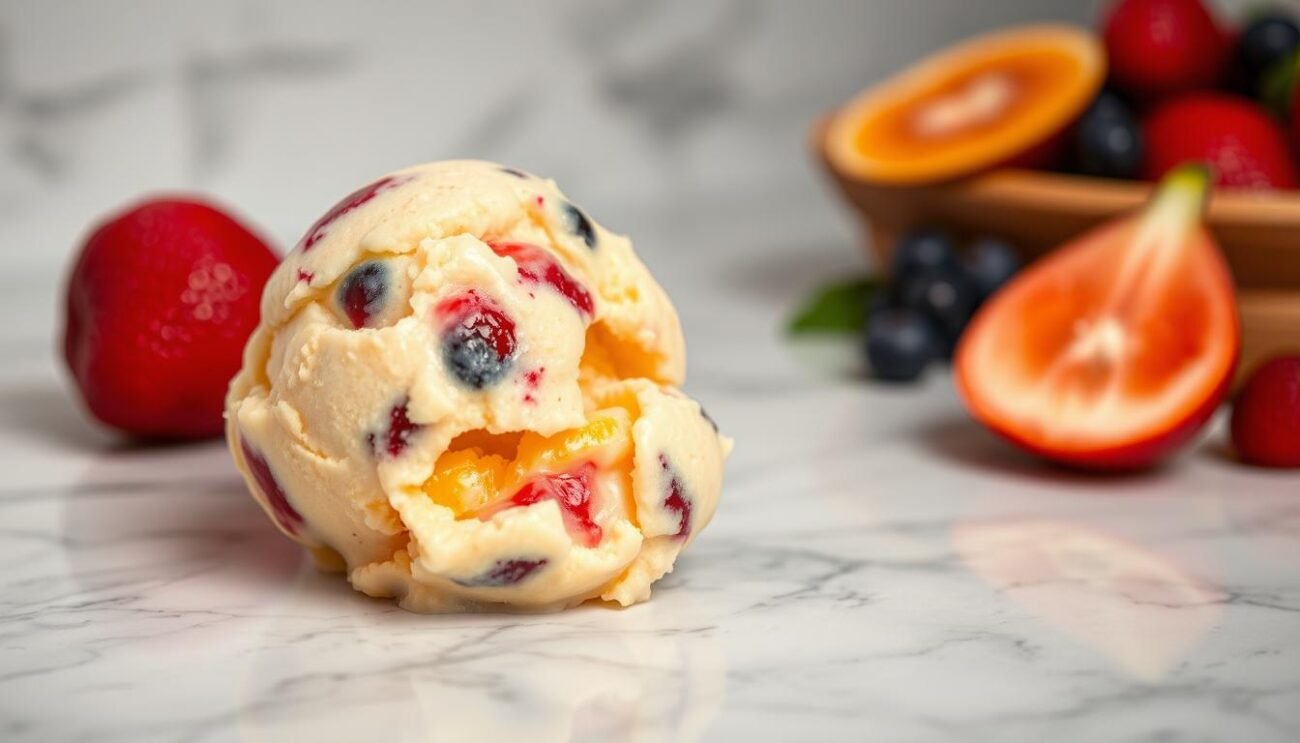 A delicately handcrafted homemade gelato, its creamy texture and vibrant colors captivating the senses. Showcasing the finest seasonal fruits, the gelato glistens under the warm, soft lighting, inviting a savory indulgence. A marble countertop provides a sleek, sophisticated backdrop, complementing the artisanal presentation. The gelato's natural sweetness shines, free from any added sugar, highlighting the pure, unadulterated flavors. A scoop of this frozen delight, perfectly scooped and served, embodies the essence of authentic Italian craftsmanship. The image exudes a sense of rustic elegance, capturing the essence of homemade gelato without compromise. A delicately handcrafted homemade gelato, its creamy texture and vibrant colors captivating the senses. Showcasing the finest seasonal fruits, the gelato glistens under the warm, soft lighting, inviting a savory indulgence. A marble countertop provides a sleek, sophisticated backdrop, complementing the artisanal presentation. The gelato's natural sweetness shines, free from any added sugar, highlighting the pure, unadulterated flavors. A scoop of this frozen delight, perfectly scooped and served, embodies the essence of authentic Italian craftsmanship. The image exudes a sense of rustic elegance, capturing the essence of homemade gelato without compromise.