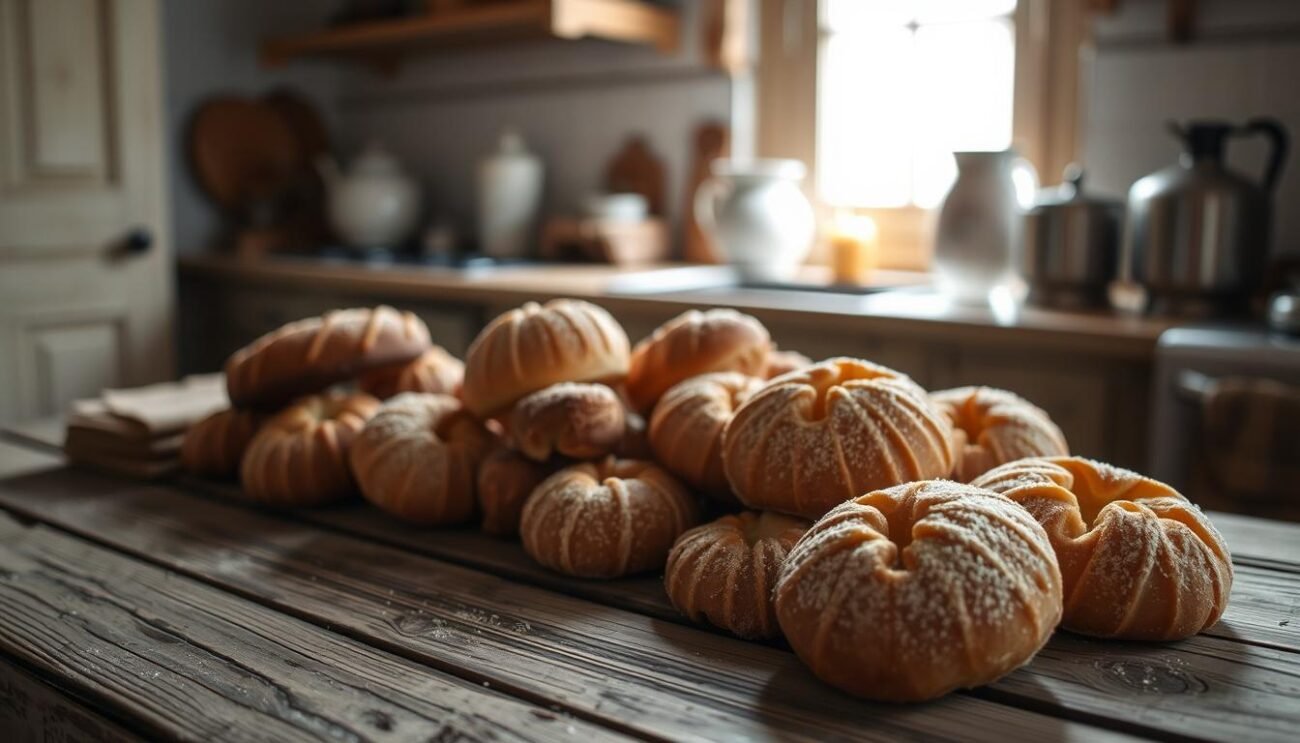 A rustic assortment of traditional Italian dolci sans sucre, delicately arranged on a weathered wooden surface. Soft light from a nearby window casts gentle shadows, accentuating the natural textures and muted hues of the baked goods. In the background, a glimpse of a cozy kitchen with vintage accents evokes a sense of timeless Italian craftsmanship. The scene exudes a calming, homey atmosphere, showcasing the enduring methods of preserving the freshness and flavor of these sugar-free delicacies. A rustic assortment of traditional Italian dolci sans sucre, delicately arranged on a weathered wooden surface. Soft light from a nearby window casts gentle shadows, accentuating the natural textures and muted hues of the baked goods. In the background, a glimpse of a cozy kitchen with vintage accents evokes a sense of timeless Italian craftsmanship. The scene exudes a calming, homey atmosphere, showcasing the enduring methods of preserving the freshness and flavor of these sugar-free delicacies.