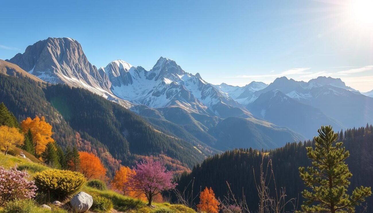 Genera un'immagine del Parco Naturale di Paneveggio con le Pale di San Martino Genera un'immagine del Parco Naturale di Paneveggio con le Pale di San Martino