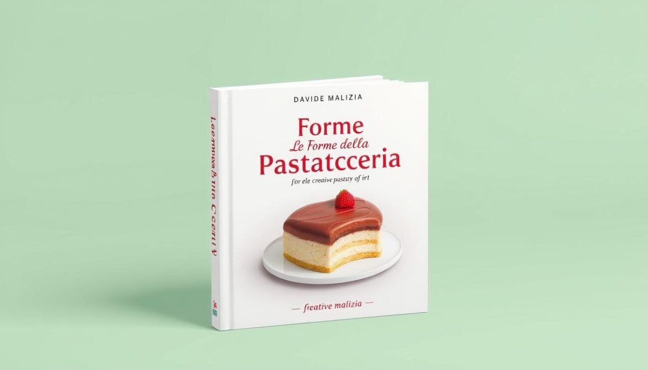 Genera un'immagine del libro "Le Forme della Pasticceria" di Davide Malizia