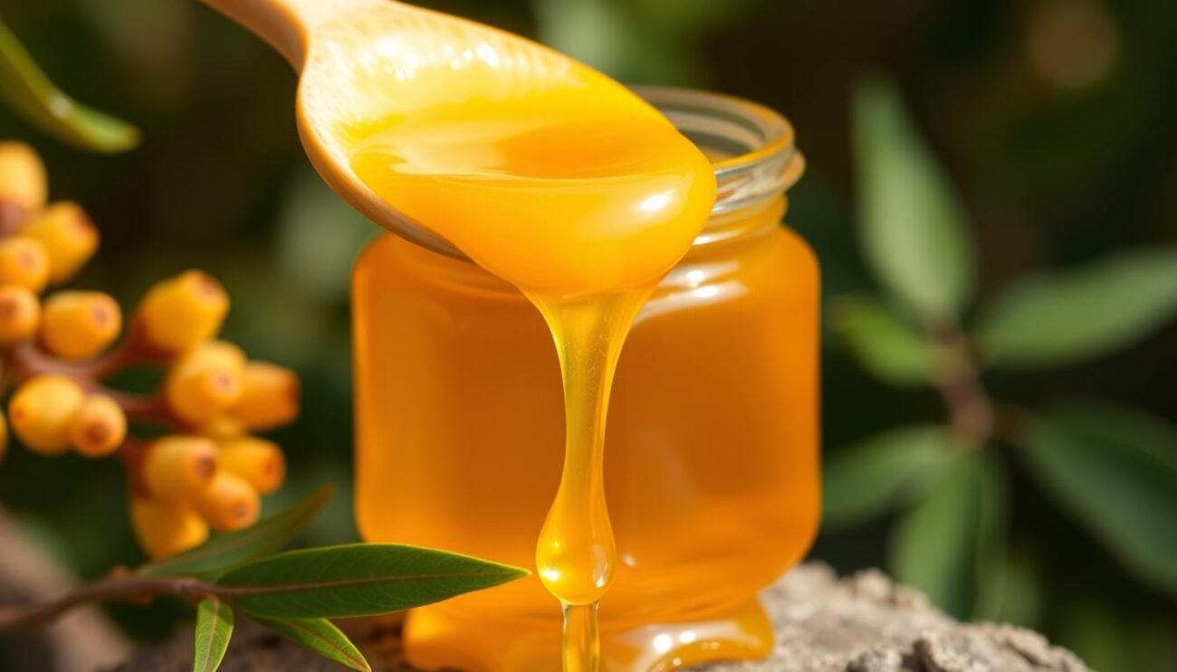 Genera un'immagine del miele di acacia