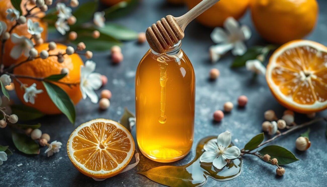 Genera un'immagine del miele di agrumi siciliani