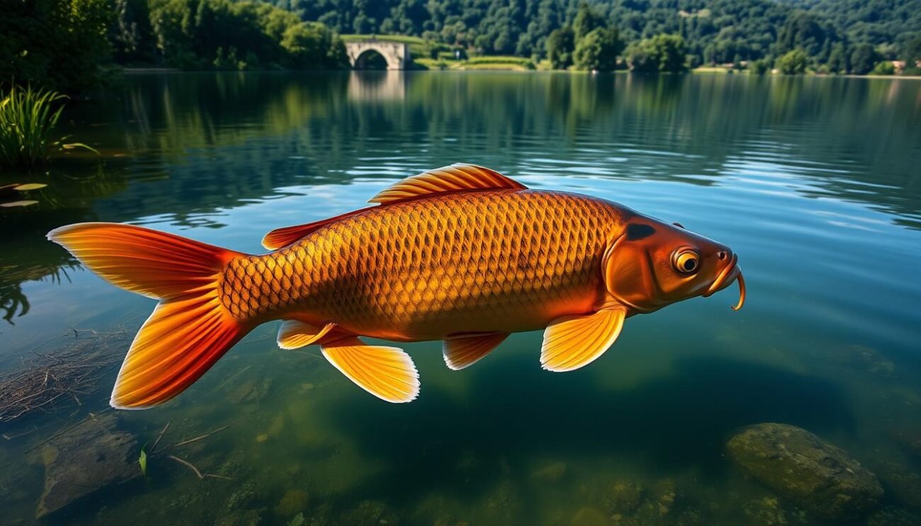Genera un'immagine del persico reale in un lago italiano Genera un'immagine del persico reale in un lago italiano