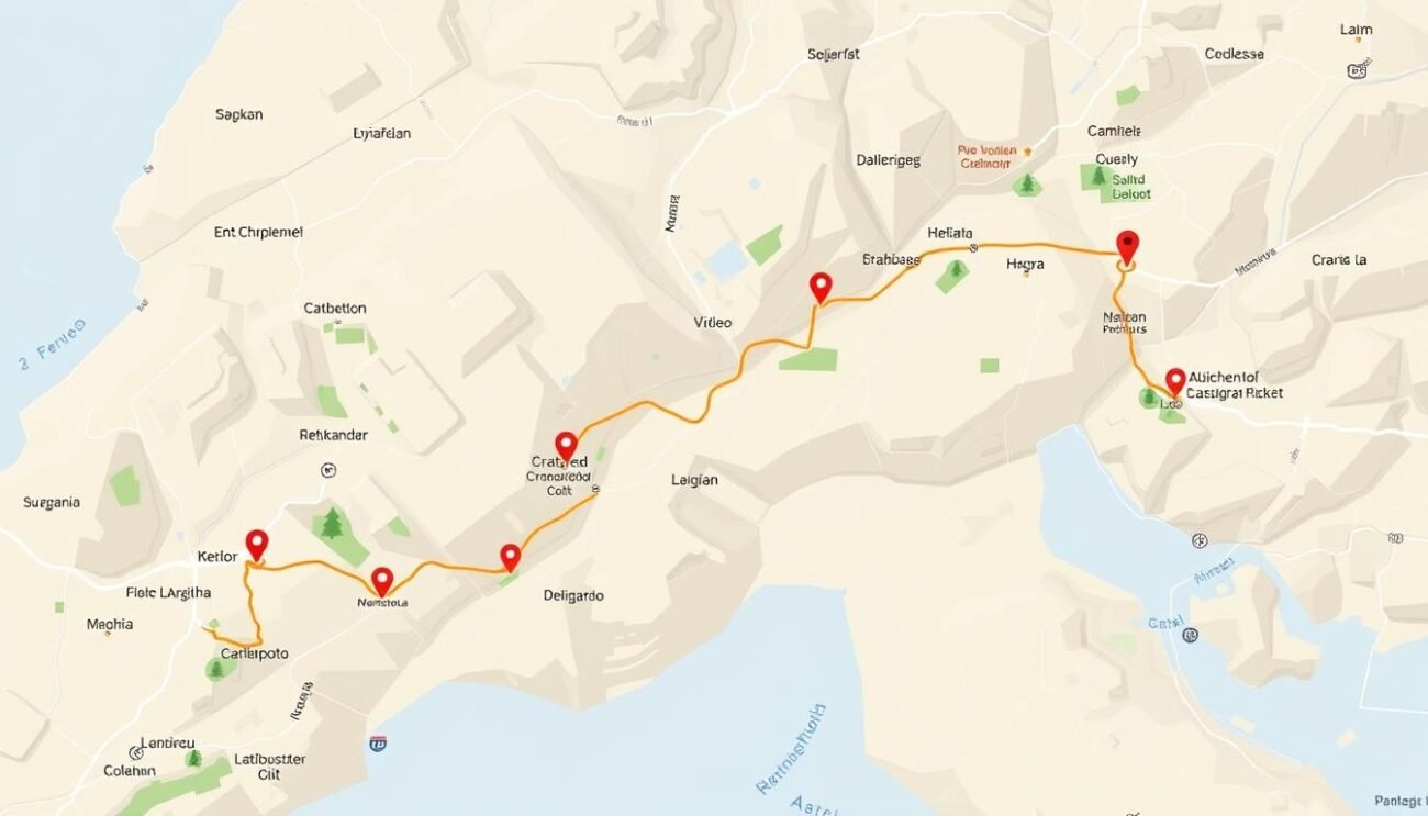 Image of a map showing directions to Castelpoto