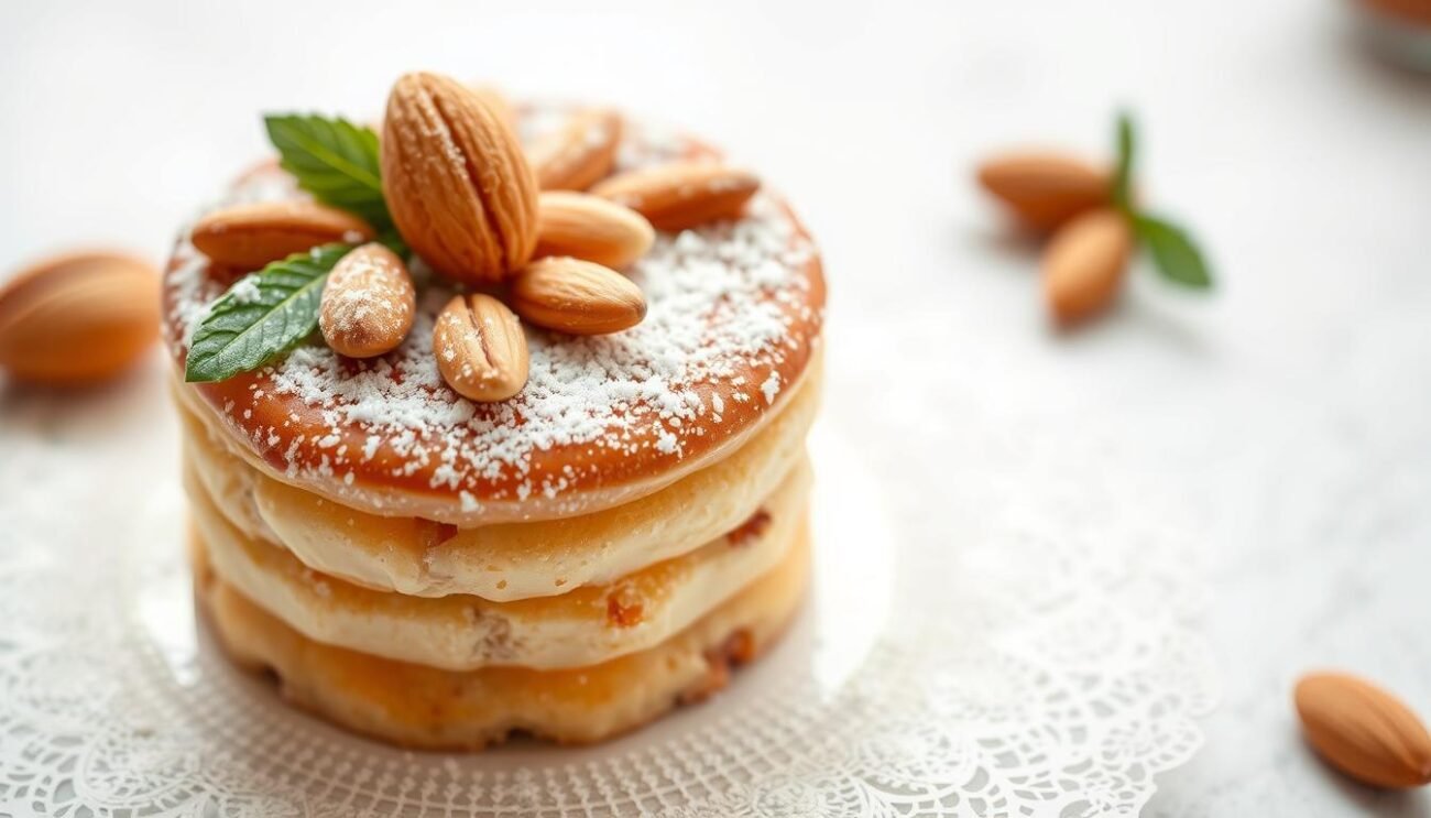 Immagina un dolce italiano classico con mandorle