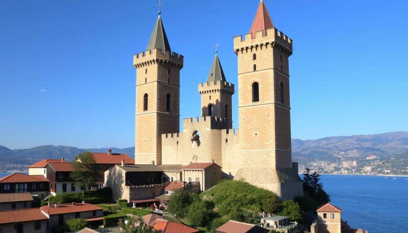 Immagine del borgo di Carovigno con le sue torri storiche