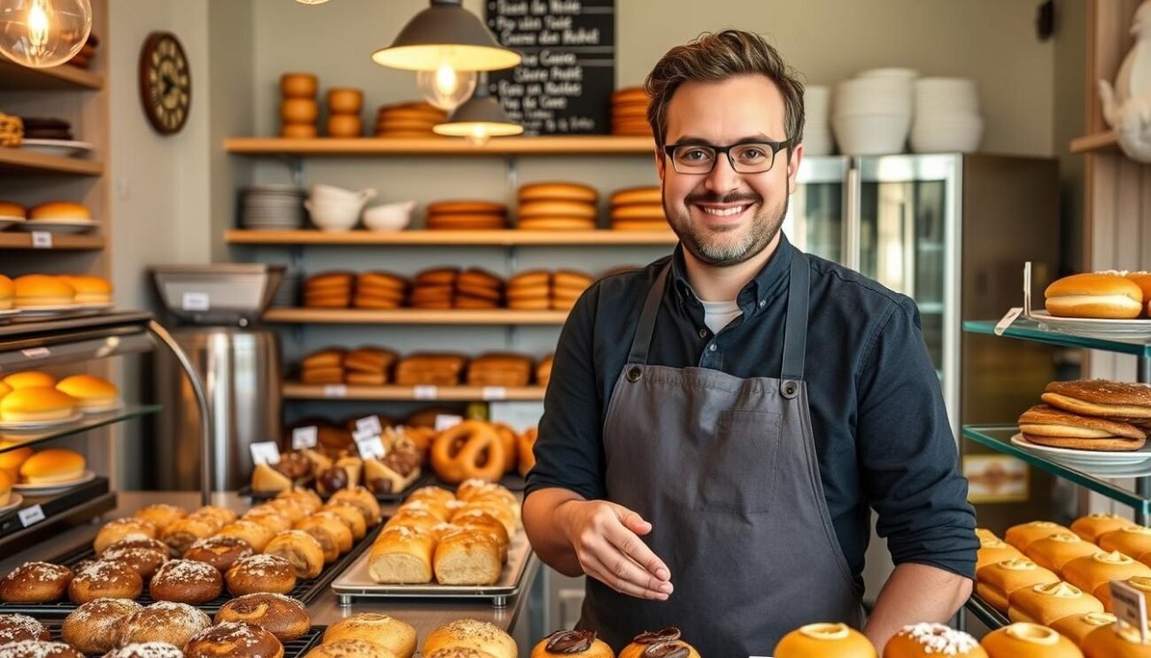 Immagine di Fabio Longhin nella sua Pasticceria Chiara a Olgiate Olona