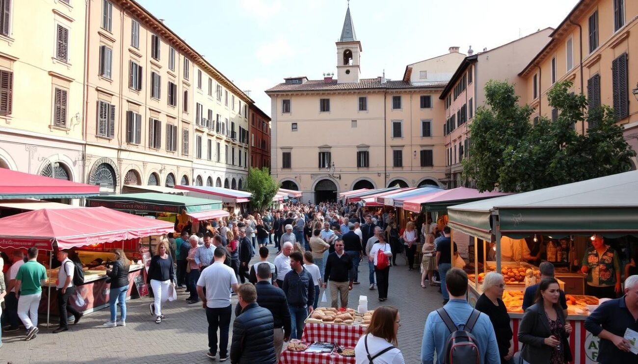 Immagine di Piazza di Corte ad Ariccia durante la Sagra della Porchetta