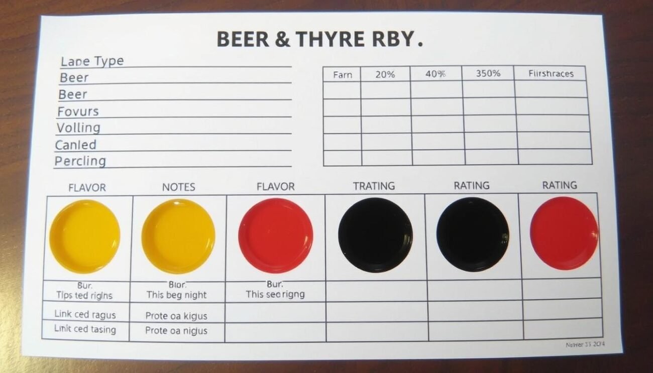 Immagine di una scheda di degustazione birra Immagine di una scheda di degustazione birra