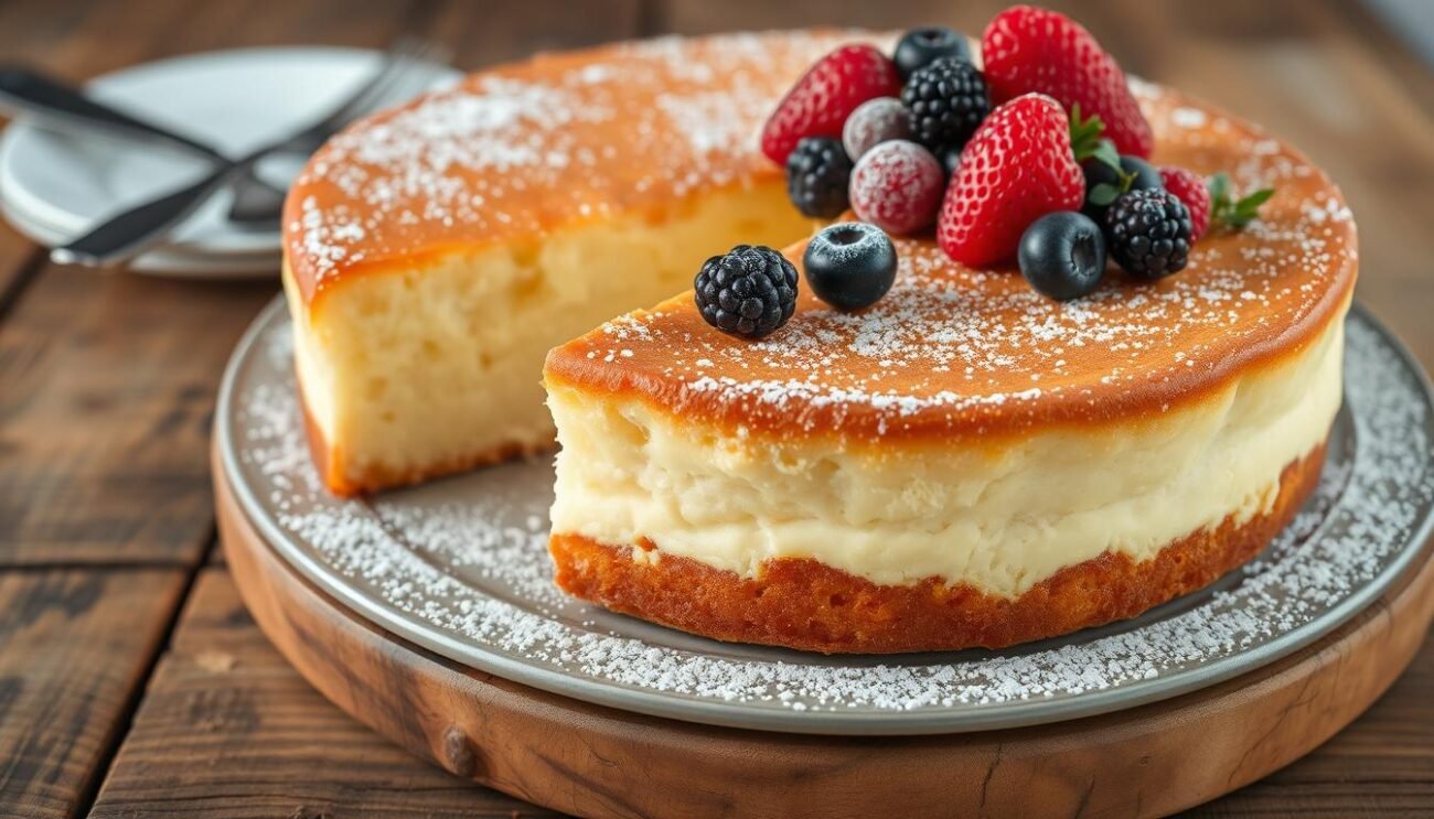 Immagine di una torta soffice allo yogurt appena sfornata Immagine di una torta soffice allo yogurt appena sfornata