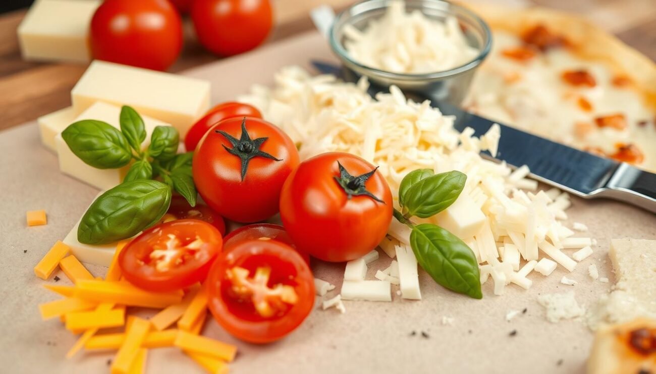 La scelta del formaggio e dei pomodori per una pizza New York Style