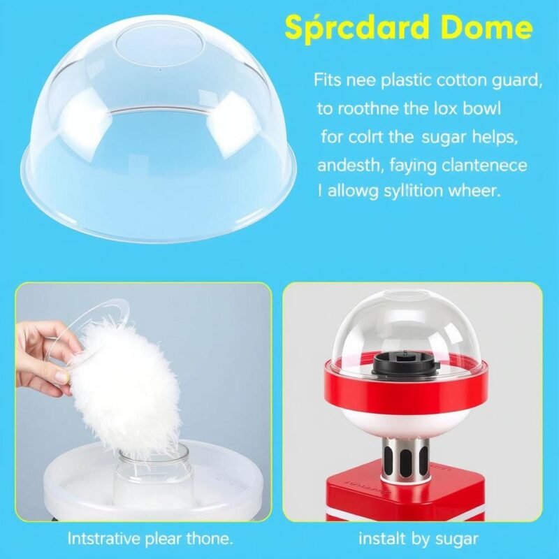 Cupola paraschizzi trasparente per Macchina Zucchero Filato 2025